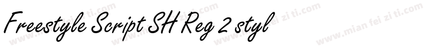 Freestyle Script SH Reg 2 styles in字体转换